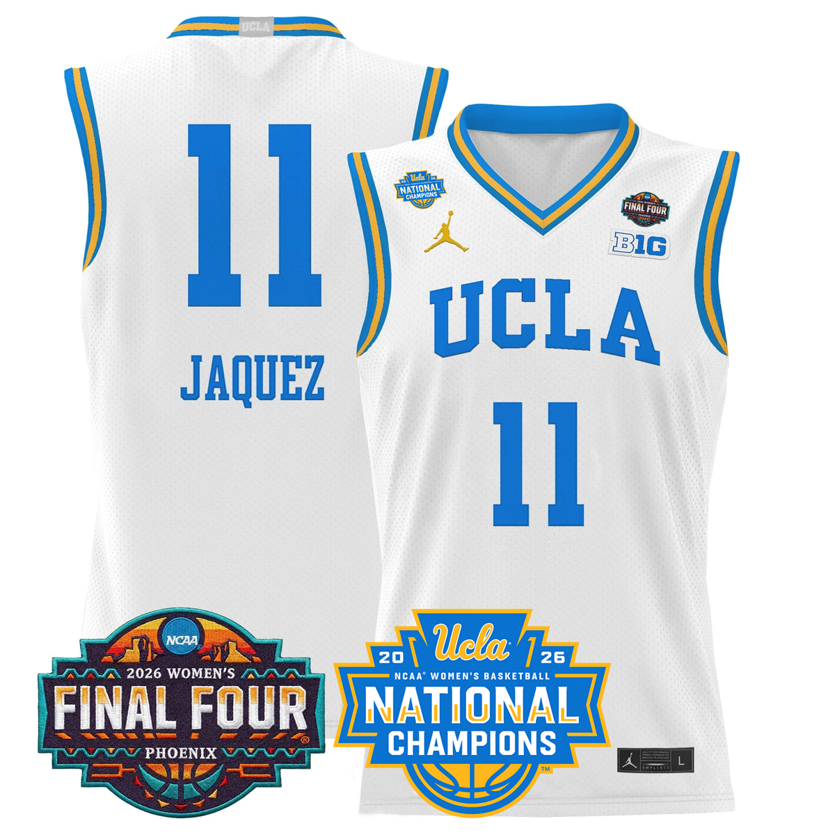 UCLA Bruins 2026 Women's Basketball All Stitched Jersey - National Champions Patch