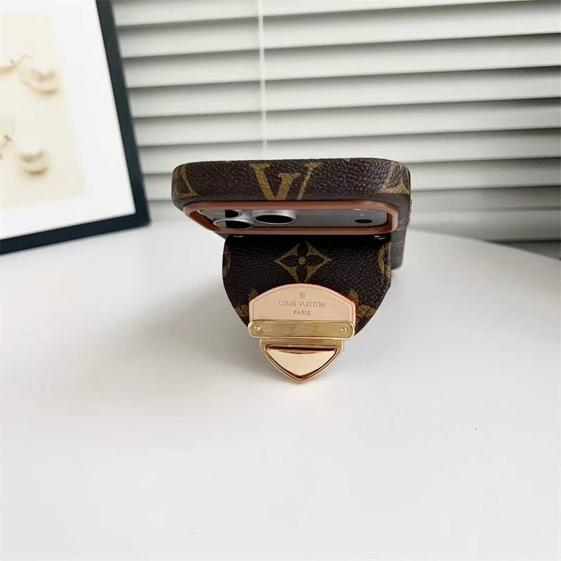 LV Luxury Phone Case with Strape For iPhone 12-17 Series