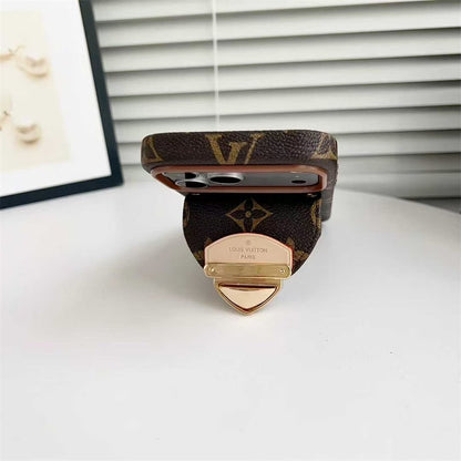 LV Luxury Phone Case with Strape For iPhone 12-17 Series