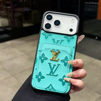 Premium Textured Case with Integrated Card Slot for iPhone 12-17 Series