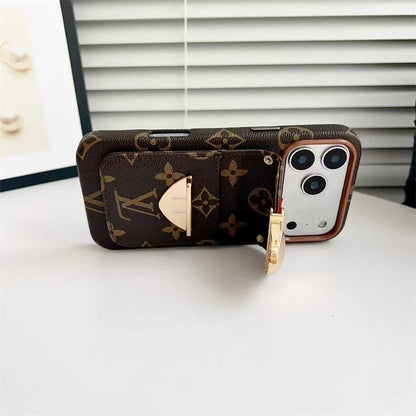 LV Luxury Phone Case with Strape For iPhone 12-17 Series