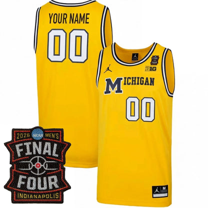 Michigan Wolverines Men's Basketball 25/26 All Stitched Jersey - Final Four Patch