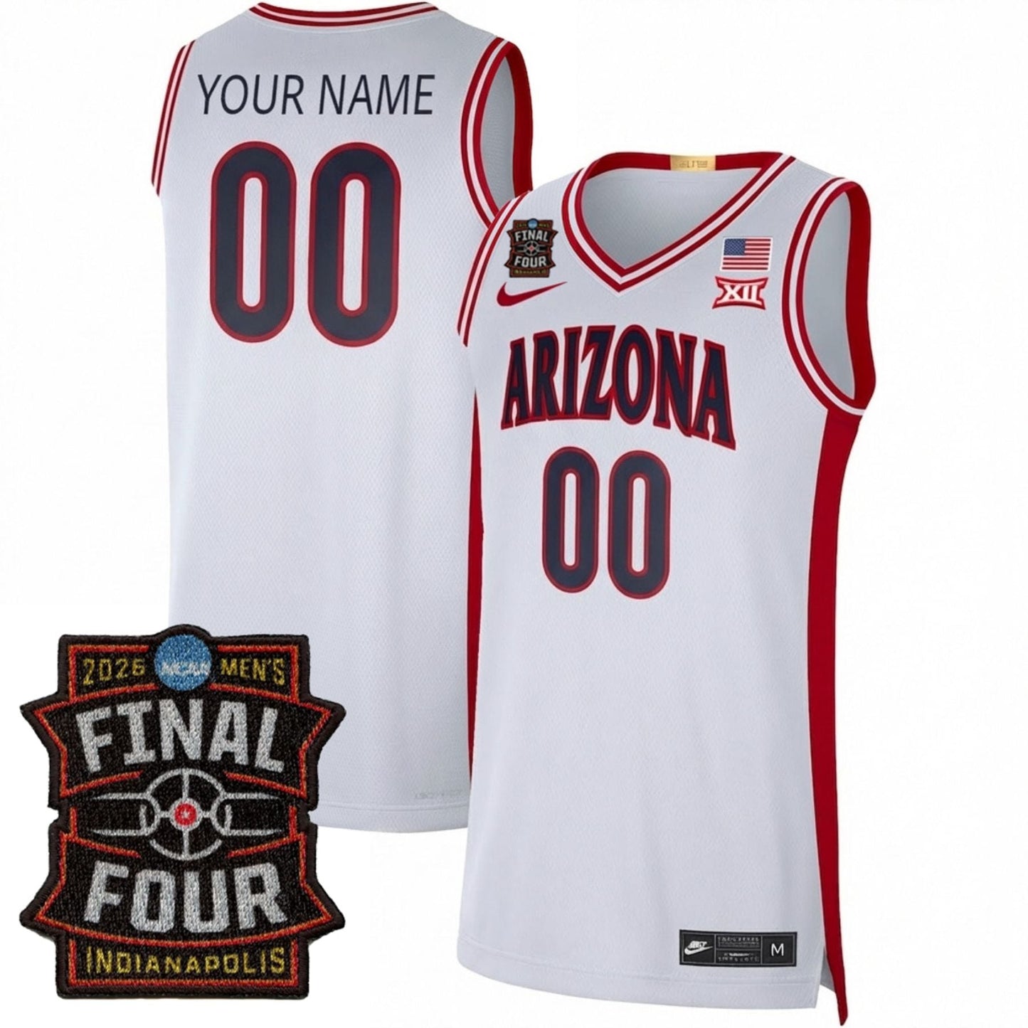 Arizona Wildcats Men's Basketball 25/26 All Stitched Jersey - Final Four Patch