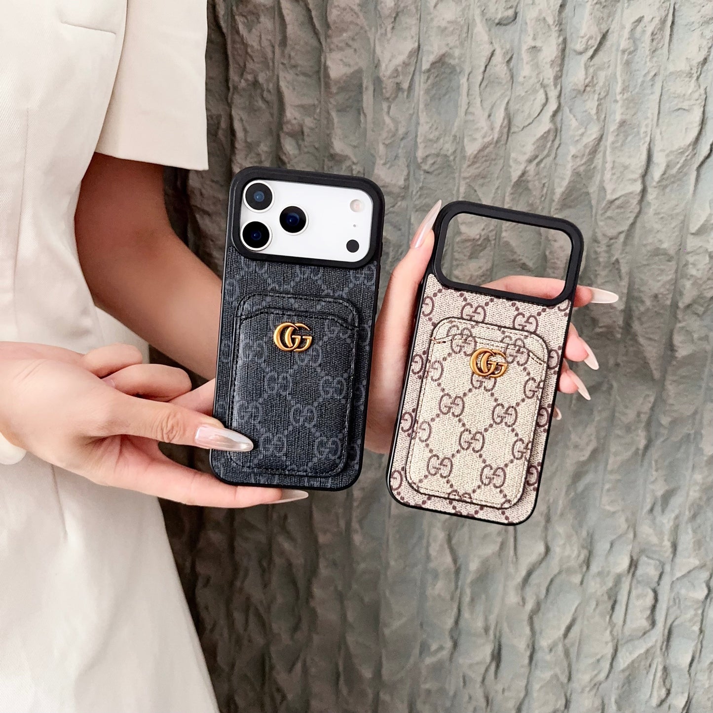 Luxury Magnetic Card holder Case for iPhone 12-17 Series