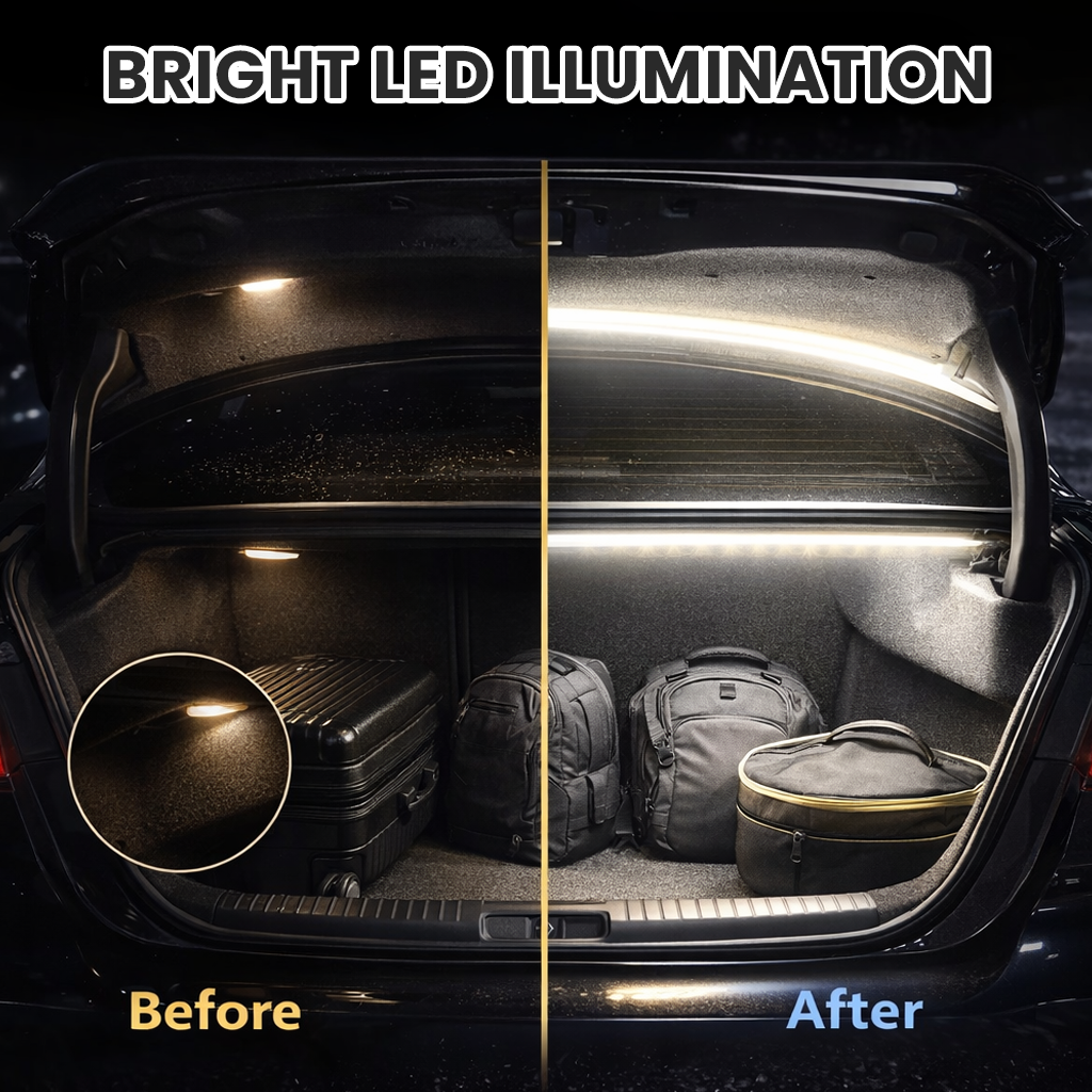 Universal 12V Car Trunk LED Light Strip – Waterproof Automatic Lighting