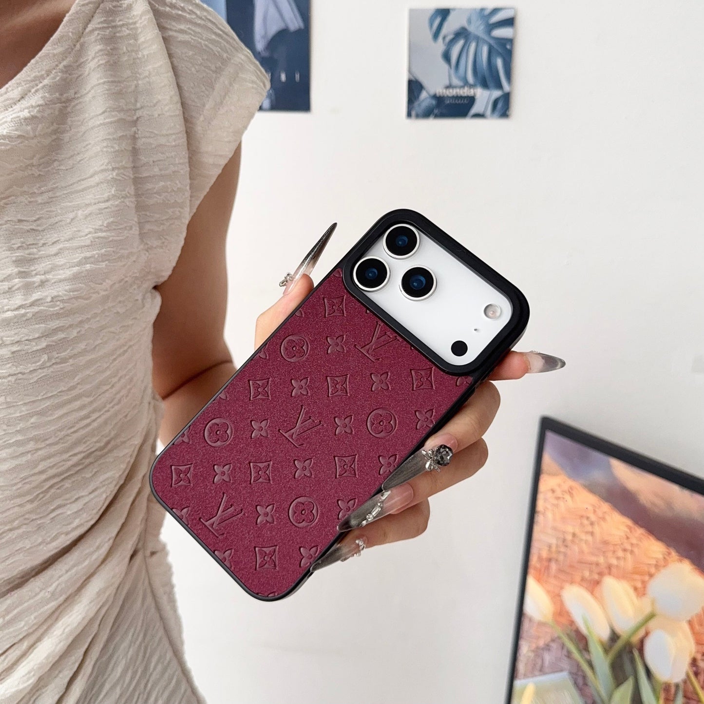 Luxury Leather Phone Case For iPhone 12-17