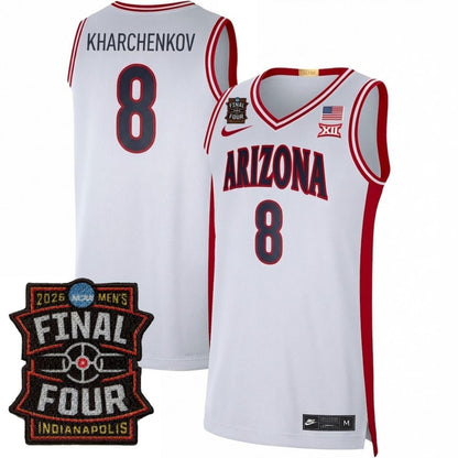 Arizona Wildcats Men's Basketball 25/26 All Stitched Jersey - Final Four Patch