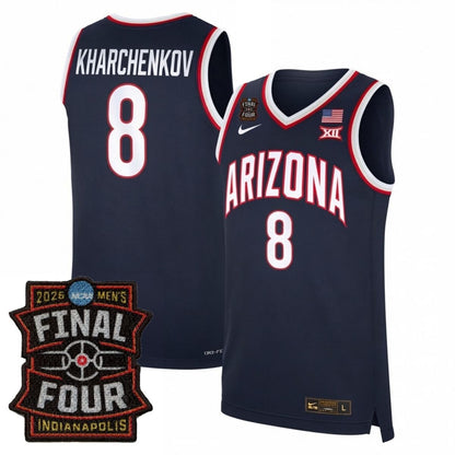 Arizona Wildcats Men's Basketball 25/26 All Stitched Jersey - Final Four Patch