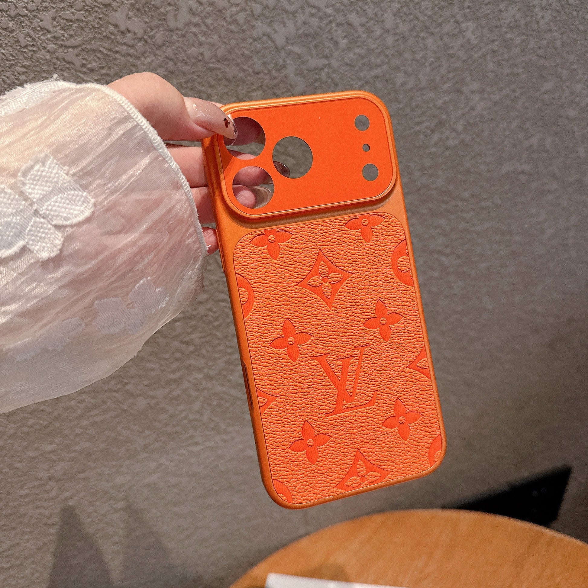 The Tangerine Monogram iPhone Case