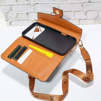 Luxury Wallet Phone Case Card Holder For iPhone 12-17