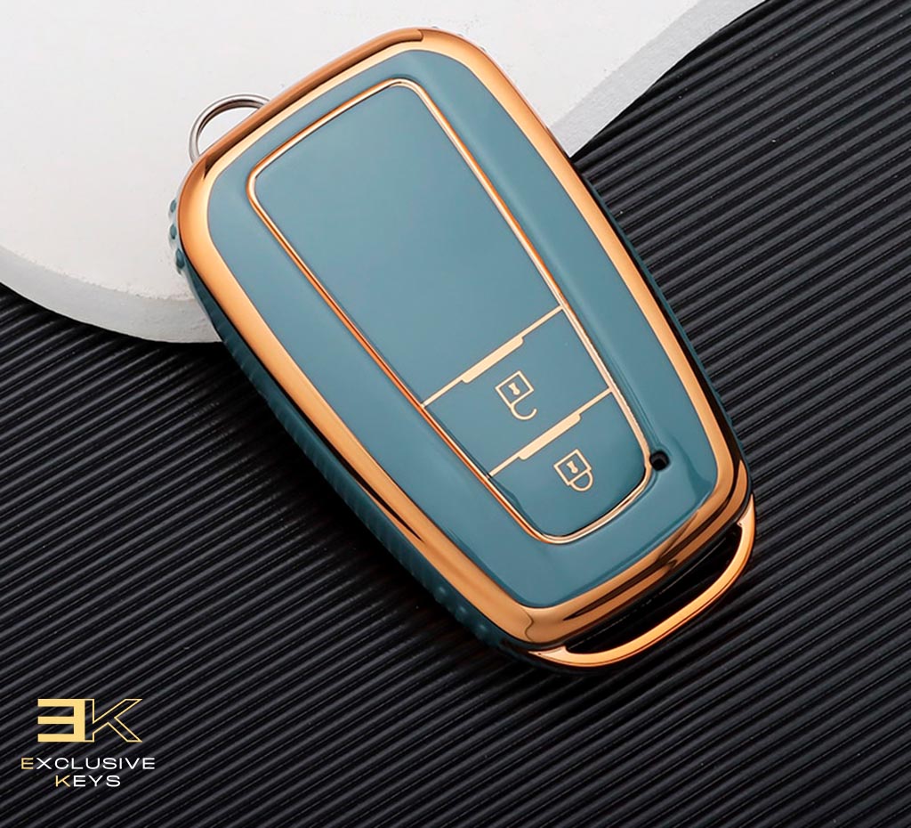 Case for Toyota Corolla, Prius, Camry, CHR, C-HR, RAV4, Altis, Land Cruiser, Prado (2 Buttons)