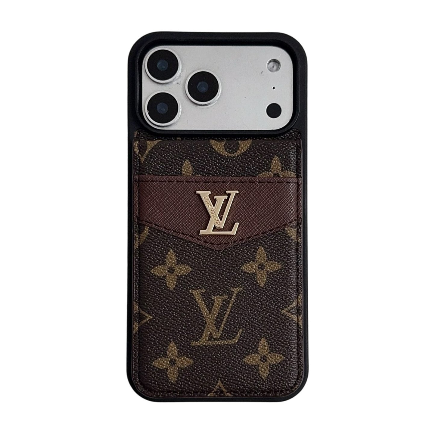 Louis V Card Holder Case For iPhone 12-17