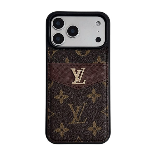 Louis V Card Holder Case For iPhone 12-17